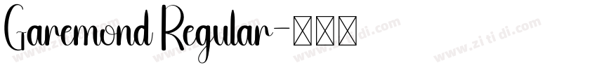Garemond Regular字体转换